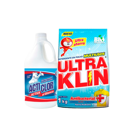 Acticlo 1/2 galón + Ultraklin F. Radiante 1kg